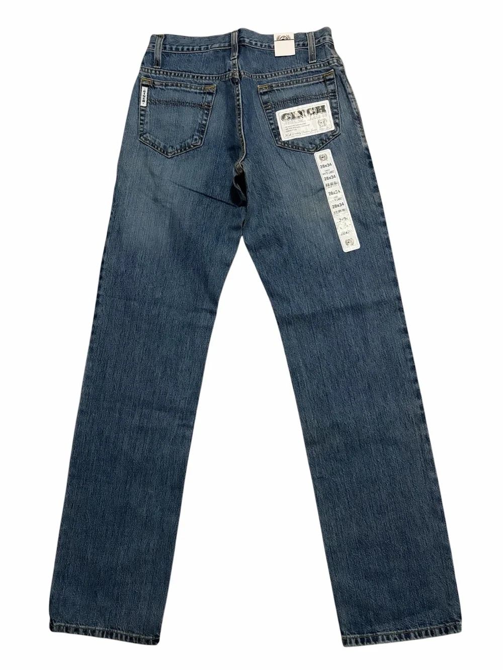 CINCH White Label NWT Medium Wash Relaxed Fit Straight Leg Jeans 28x34